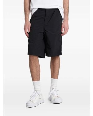 Maharishi Logo-Print Cargo Shorts - Black