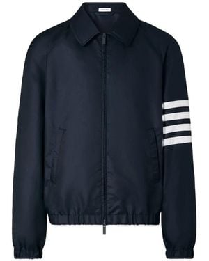 Thom Browne Shiny Ripstop 4-Bar Track Jacket - Blue