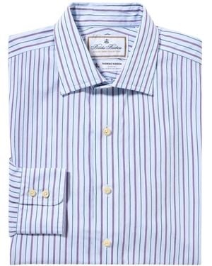 Brooks Brothers X Thomas Mason Striped-Pattern Shirt - Blue