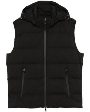 Paul & Shark Hooded Quilted Gilet - Black