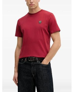 Hackett Logo-Patch T-Shirt - Red