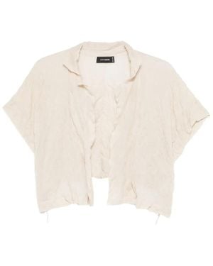 Cividini Crinkled Cardigan - White