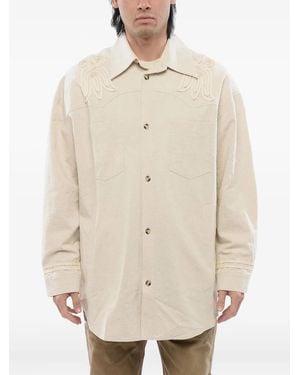 Nanushka Embroidered Cotton Shirt - Natural