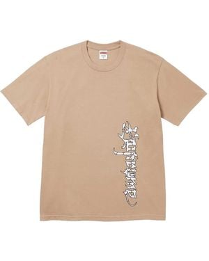 Supreme Graphic-Print T-Shirt - Natural