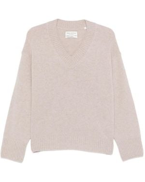 Marc O' Polo V-Neck Jumper - Natural