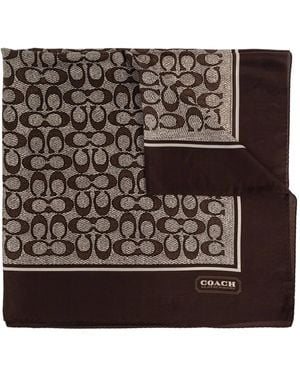 COACH Foulard Con Motivo Logo - Nero