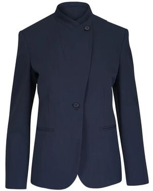Twp Button Fitted Jacket - Blue