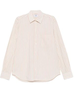 Aspesi Vertical-Stripe Long-Sleeve Shirt - White