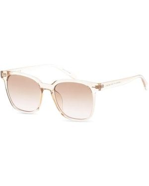 Calvin Klein Transparent Square-Frame Sunglasses - Natural