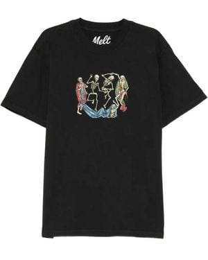 Melt T-Shirt Mit Skelett-Print - Schwarz