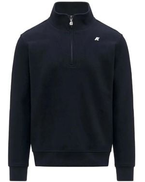 K-Way Finnick Pullover Mit Kurzem Reißverschluss - Blau