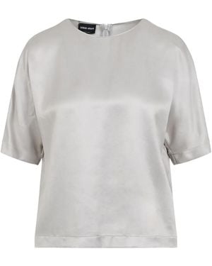 Giorgio Armani Ash Shirt With Discreet Rear Zip Fastening - White