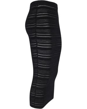 ANDREADAMO Ribbed-Knit Maxi Skirt - Black