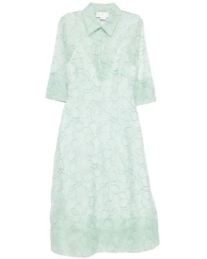 Genny Robe Brodée De Sequins À Fleurs - Green