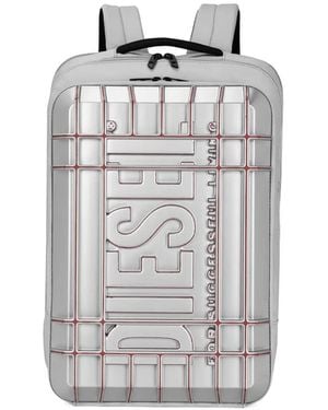 DIESEL Mochila Con Logo En Relieve - Blanco