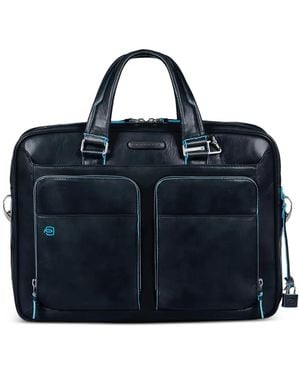 Piquadro Top Handle Laptop Bag - Blue