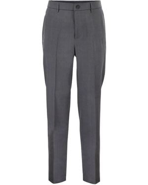 Peserico Tapered Tailored Trousers - Grey