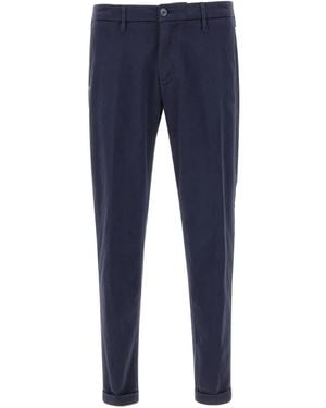 Re-hash Welt-Pockets Buttoned Pants - Blue