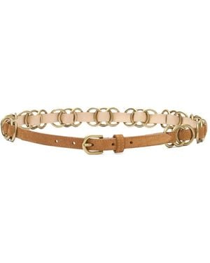 Isabel Marant Livo Leather Belt - Metallic