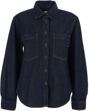 FRAME The Polished Denim Shirt - Blue