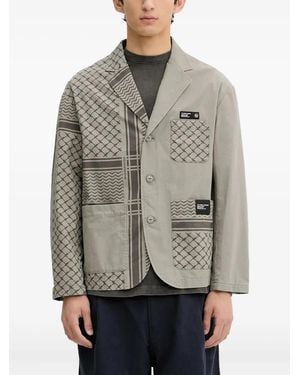 Neighborhood Shemagh Patchwork Blazer - Grey
