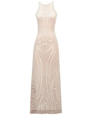 Gemy Maalouf Patterned Midi Dress - White
