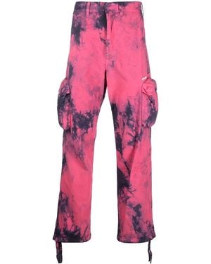 Off-White c/o Virgil Abloh Tie-Dye Cargo Trousers - Pink