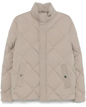 Canali Diamond-Quilted Jacket - Natural