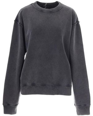 Haikure Open-Back Raw-Edge Sweatshirt - Grey