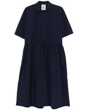 Semicouture Polo-Collar Dress - Blue