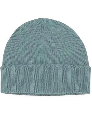 Drumohr Ribbed-Knit Cashmere Beanie Hat - Green