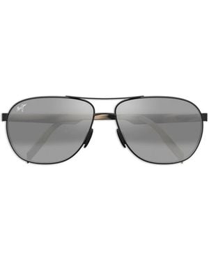 Maui Jim Castles Pilot-Frame Sunglasses - Grey