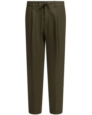 Herno Pleated Drawstring Pants - Green