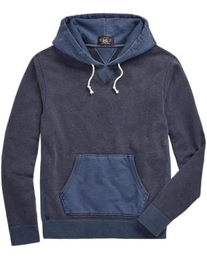 RRL バイカラー パーカー - ブルー