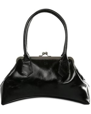 Y's Yohji Yamamoto Frame-clasp Curvy Tote Bag - ブラック