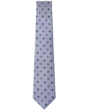 Hackett Cravatta Con Motivo Geometrico - Blu
