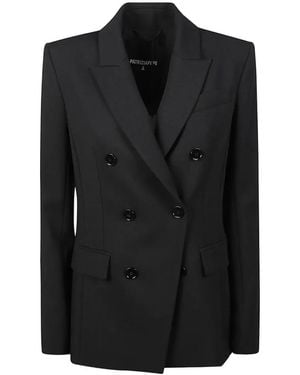 Patrizia Pepe Double-Breasted Blazer - Black