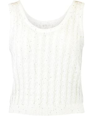 Brunello Cucinelli Knitted Vest - White