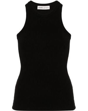 MODES GARMENTS リブ タンクトップ - ブラック