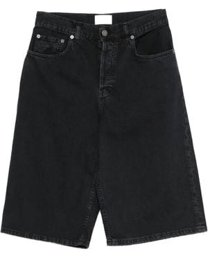 Haikure New Becky Twill Faded-Effect Denim Shorts - Black