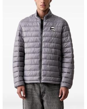 KARL LAGERFELD Ikonik Quilted Jacket - Grey