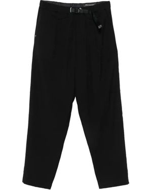 White Sand Pantalon À Taille Ceinturée - Black