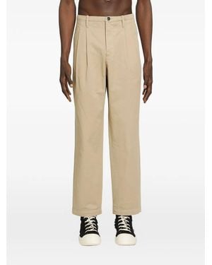 C.P. Company Pleated Cotton-Gabardine Loose Trousers - Natural