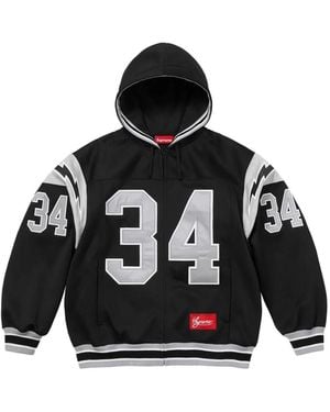 Supreme Zip Football Hoodie - Black