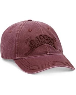 Ganni Baseballkappe Aus Roter Baumwolle - Lila