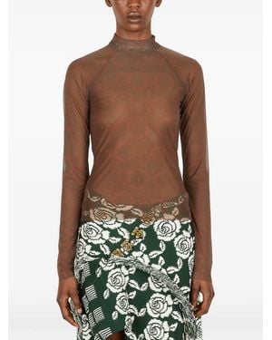Louise Lyngh Bjerregaard Mock-Neck Top - Green