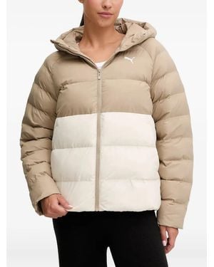 PUMA Hooded Color-Block Jacket - Natural