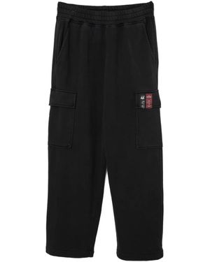 Izzue Logo-Patch Trousers - Black