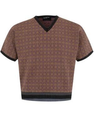 Enfants Riches Deprimes Vienna Short-Sleeved Jumper - Brown