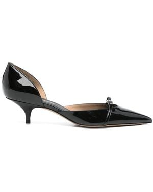 Ferragamo Bow-Detail Court Shoes - Black